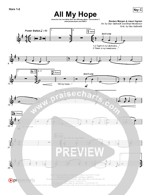 All My Hope Brass Pack (Hillsong Worship)