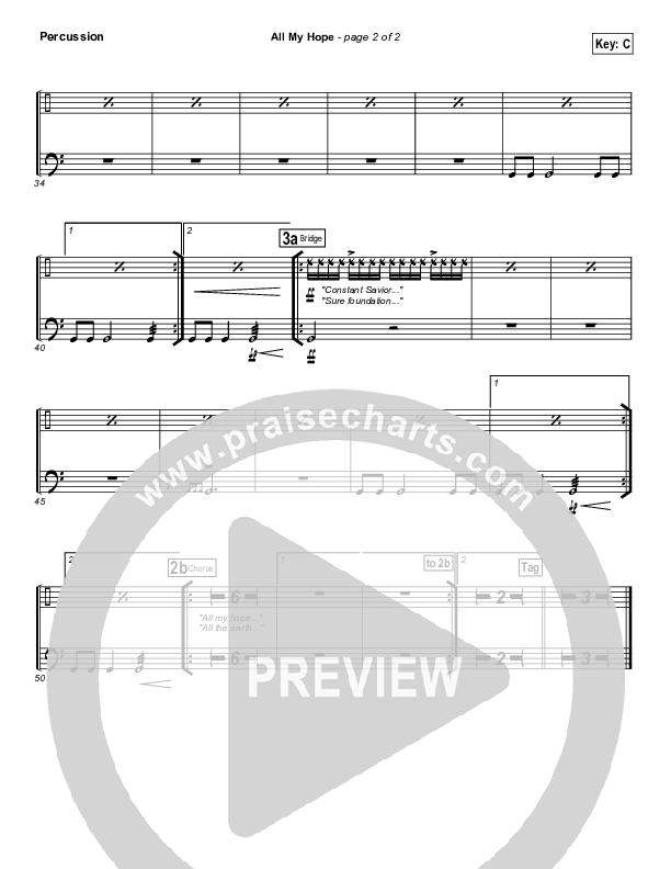 All My Hope Percussion (Hillsong Worship)