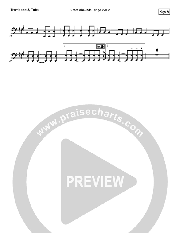 Grace Abounds Trombone 3/Tuba (Hillsong Worship)