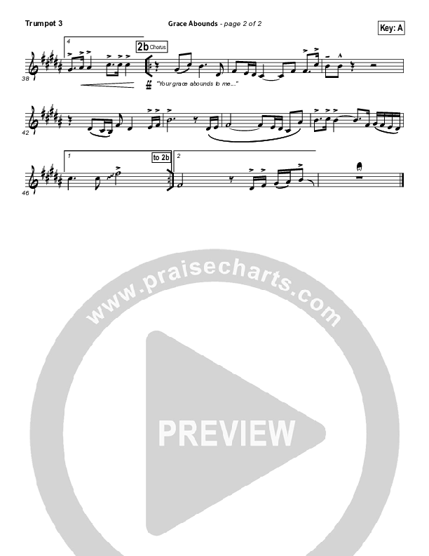 Grace Abounds Trumpet 3 (Hillsong Worship)
