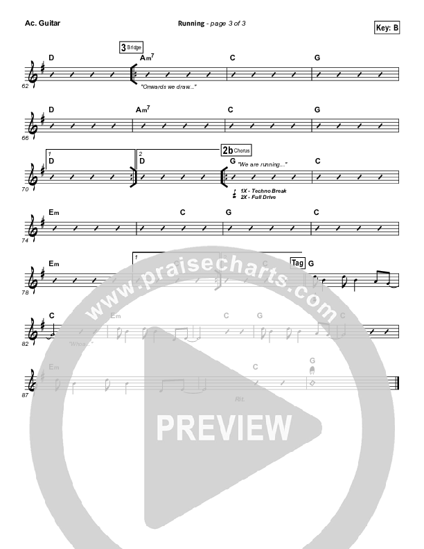 Running Acoustic Guitar (Hillsong Worship)