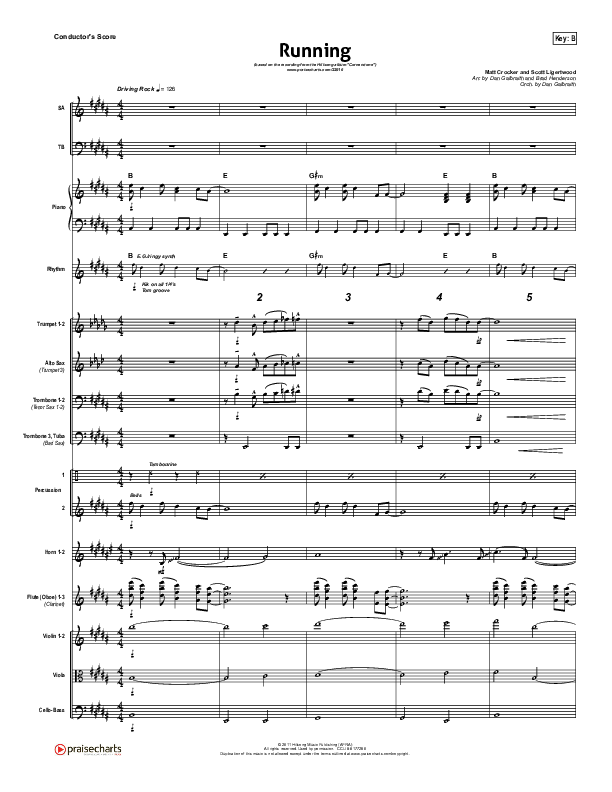 Running Conductor's Score (Hillsong Worship)