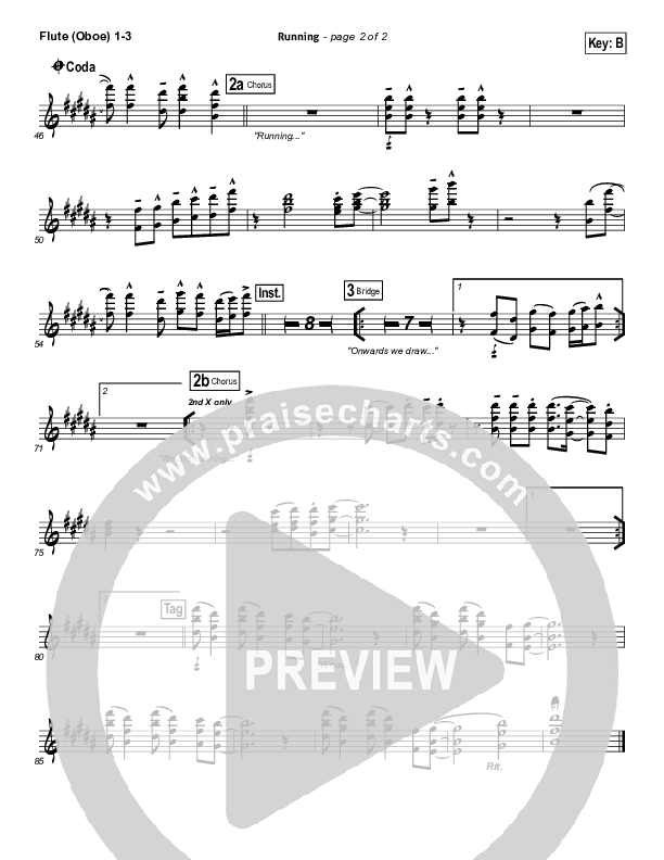 Running Flute/Oboe 1/2/3 (Hillsong Worship)
