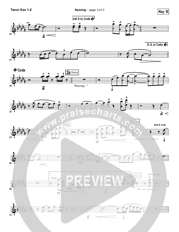 Running Tenor Sax 1/2 (Hillsong Worship)
