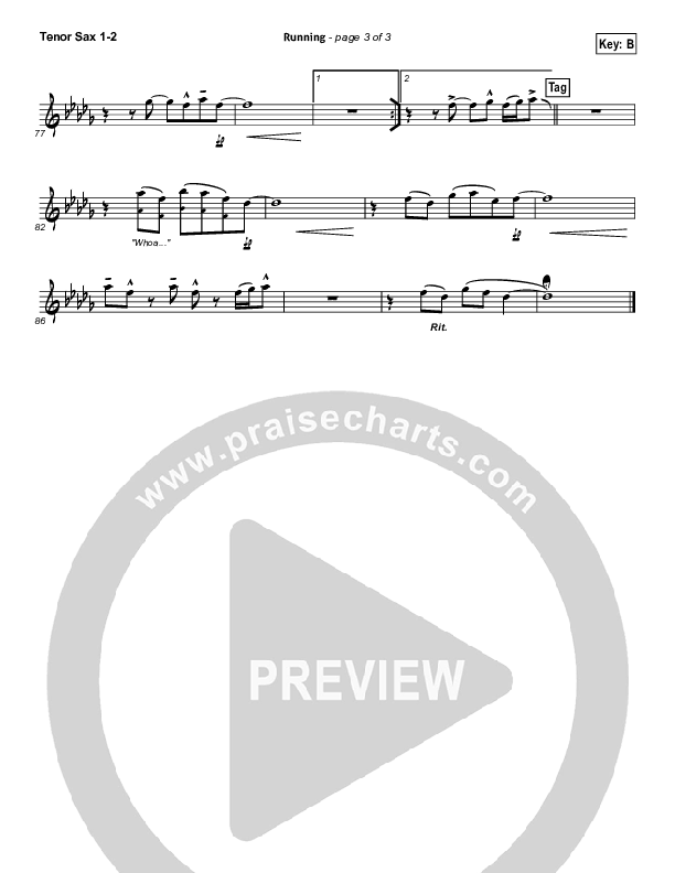 Running Tenor Sax 1/2 (Hillsong Worship)