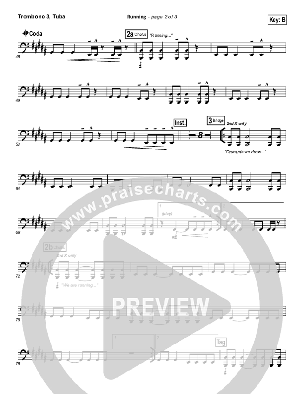 Running Trombone 3/Tuba (Hillsong Worship)