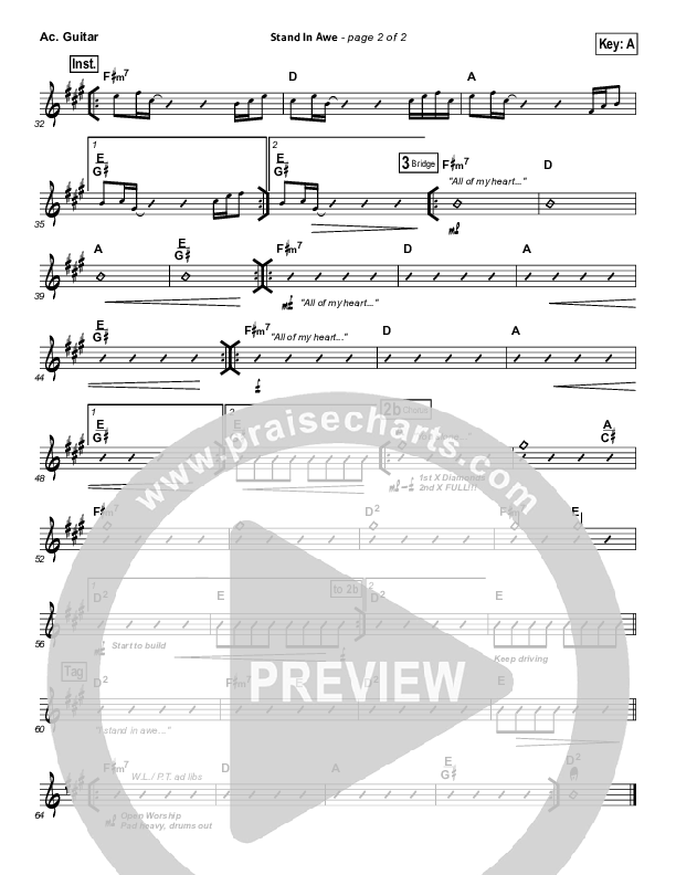 Stand In Awe Acoustic Guitar (Hillsong Worship)