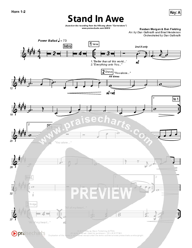 Stand In Awe French Horn 1/2 (Hillsong Worship)
