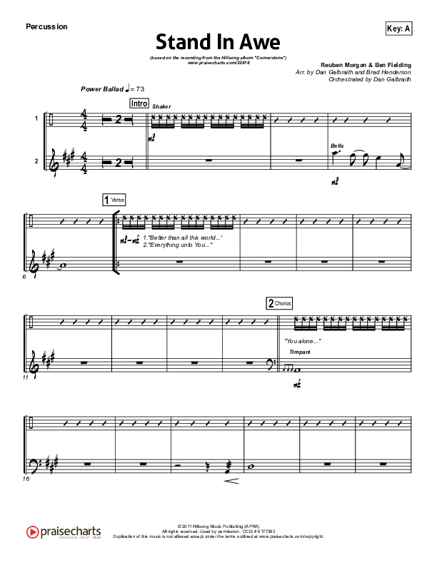 Stand In Awe Percussion (Hillsong Worship)
