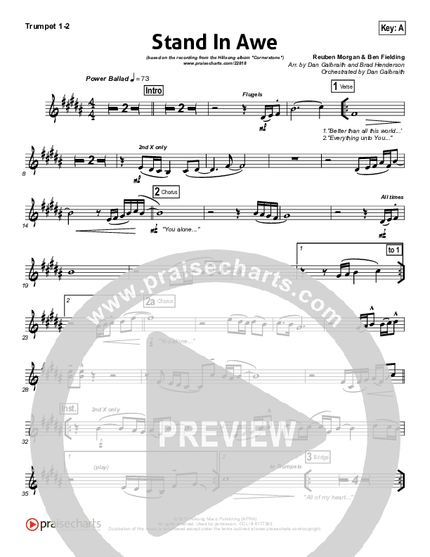 Stand In Awe Trumpet 1,2 (Hillsong Worship)
