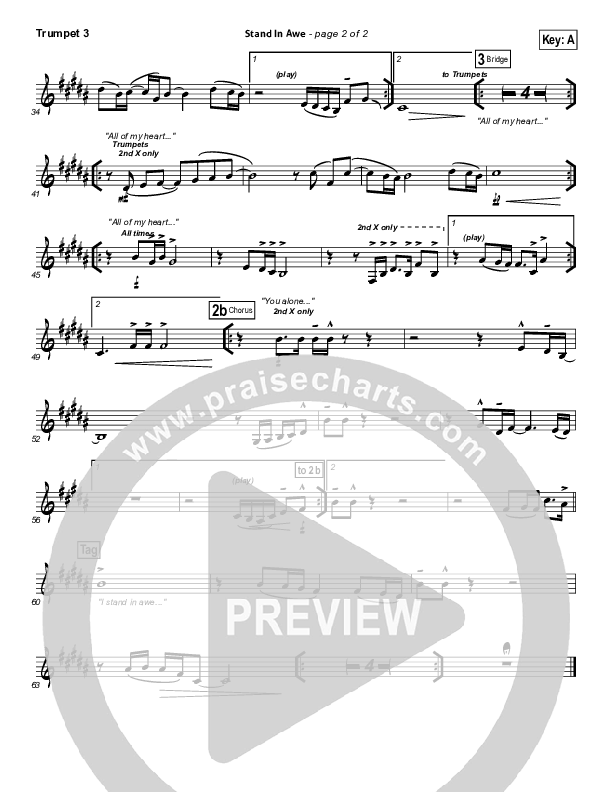 Stand In Awe Trumpet 3 (Hillsong Worship)