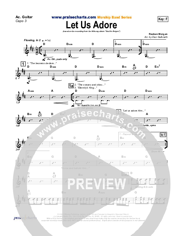 Let Us Adore Acoustic Guitar (Hillsong Worship)