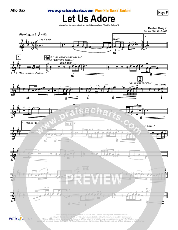 Let Us Adore Alto Sax (Hillsong Worship)