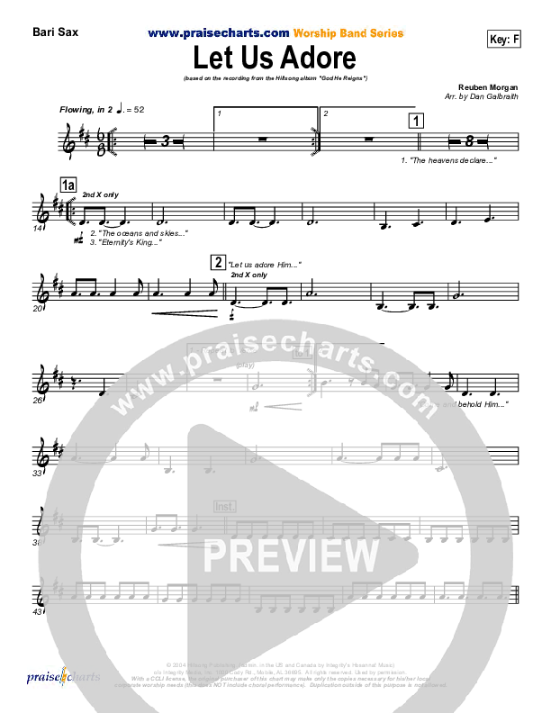 Let Us Adore Bari Sax (Hillsong Worship)