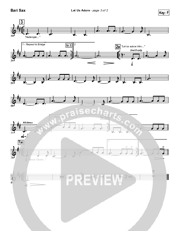 Let Us Adore Bari Sax (Hillsong Worship)