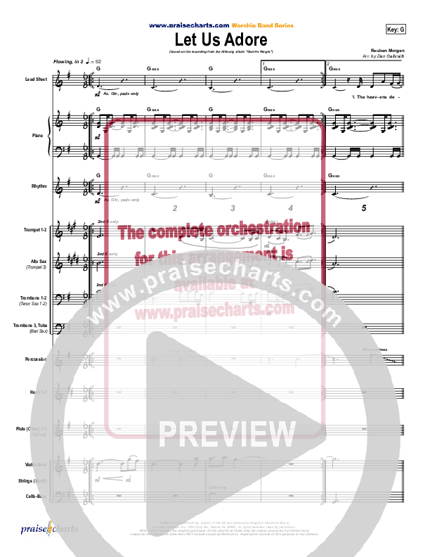 Let Us Adore Conductor's Score (Hillsong Worship)