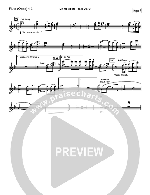 Let Us Adore Flute/Oboe 1/2/3 (Hillsong Worship)