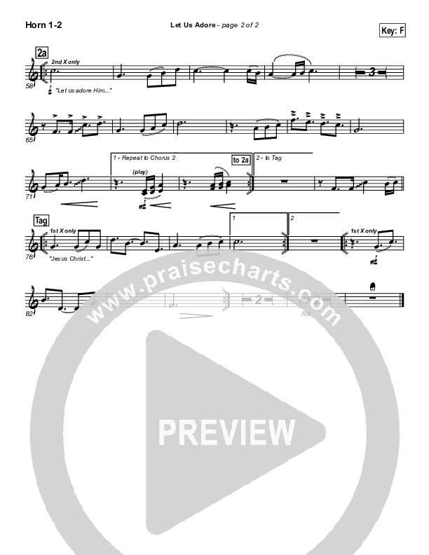 Let Us Adore French Horn 1/2 (Hillsong Worship)
