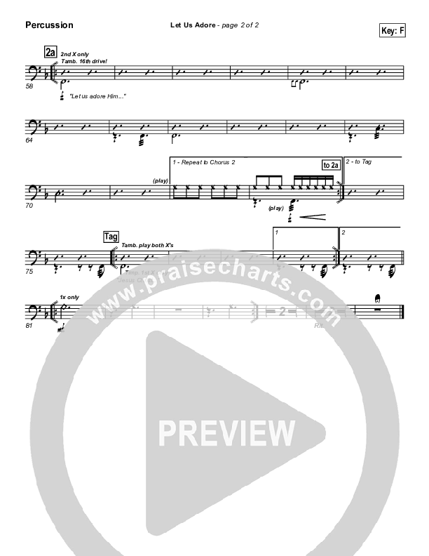 Let Us Adore Percussion (Hillsong Worship)