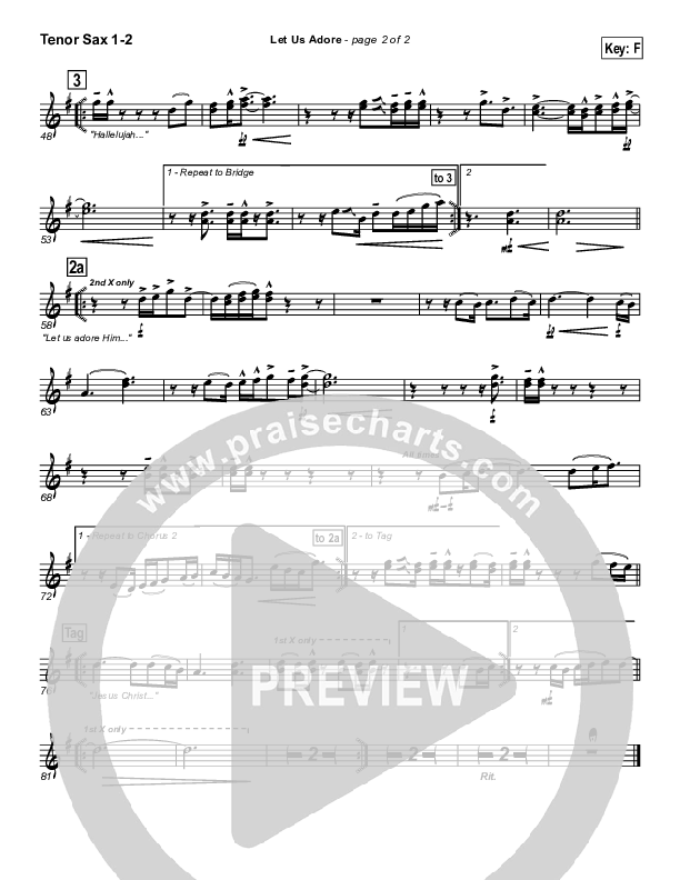 Let Us Adore Tenor Sax 1/2 (Hillsong Worship)