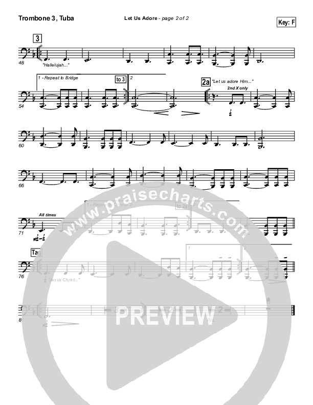 Let Us Adore Trombone 3/Tuba (Hillsong Worship)