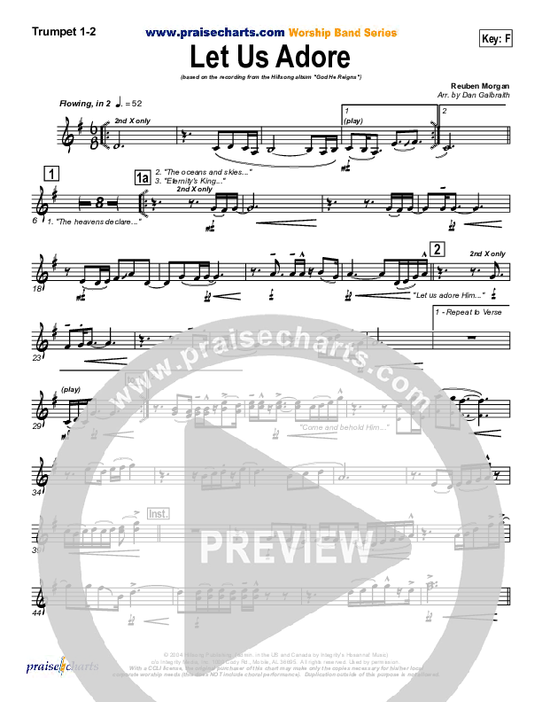 Let Us Adore Trumpet 1,2 (Hillsong Worship)