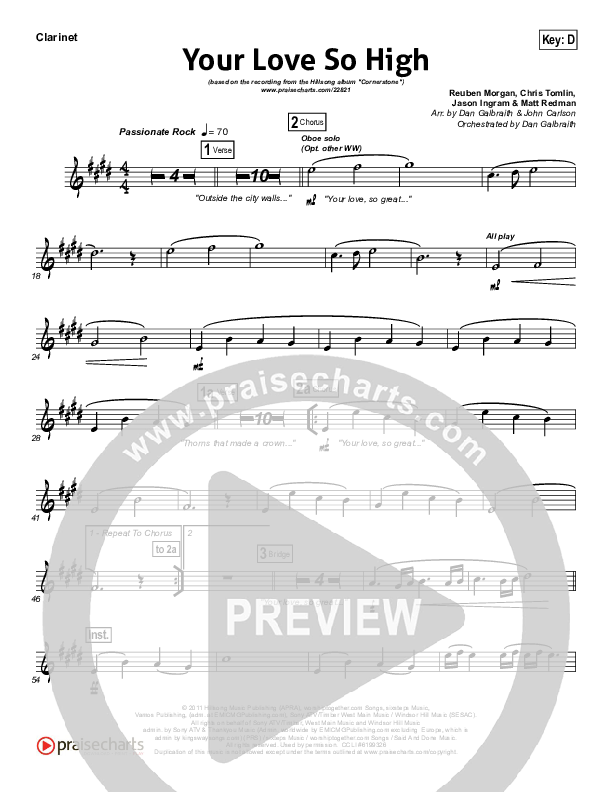 Your Love So High Wind Pack (Hillsong Worship)