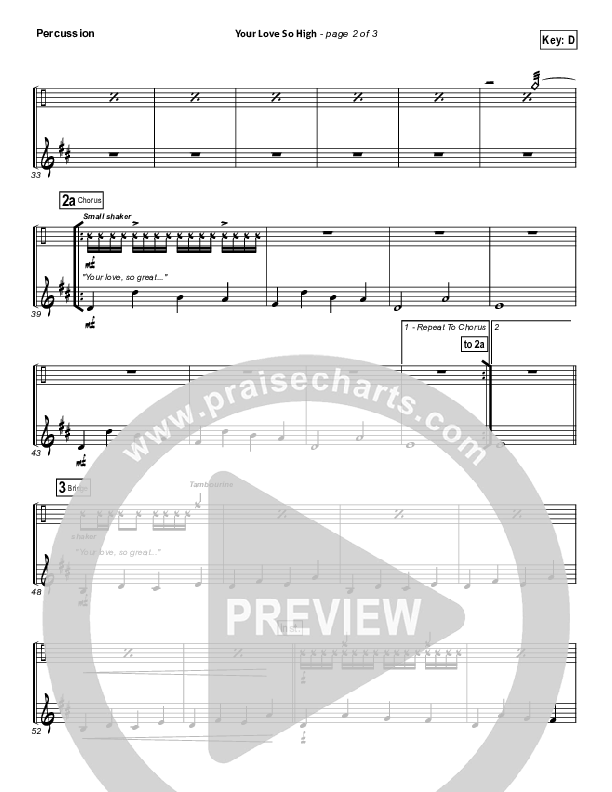 Your Love So High Percussion (Hillsong Worship)