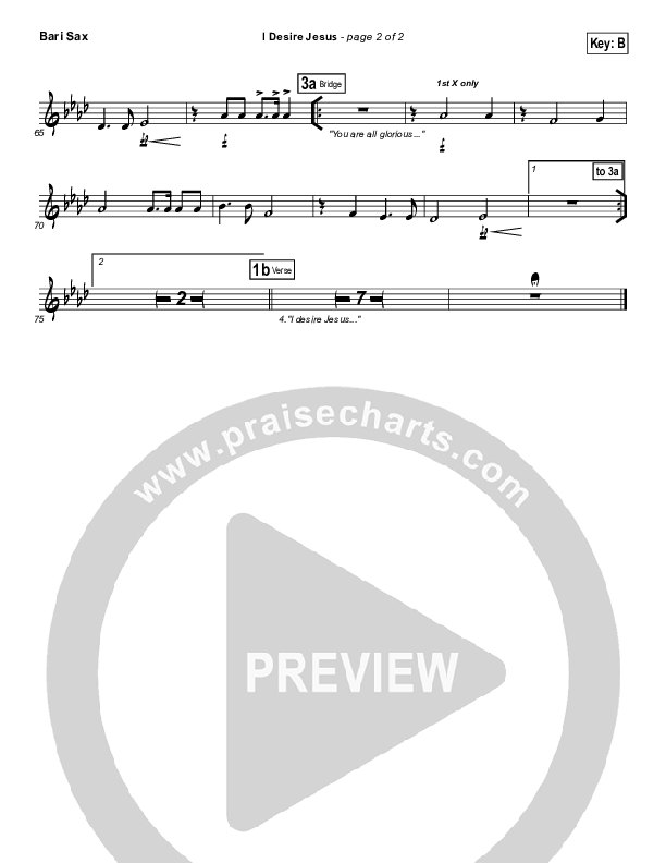 I Desire Jesus Bari Sax (Hillsong Worship)