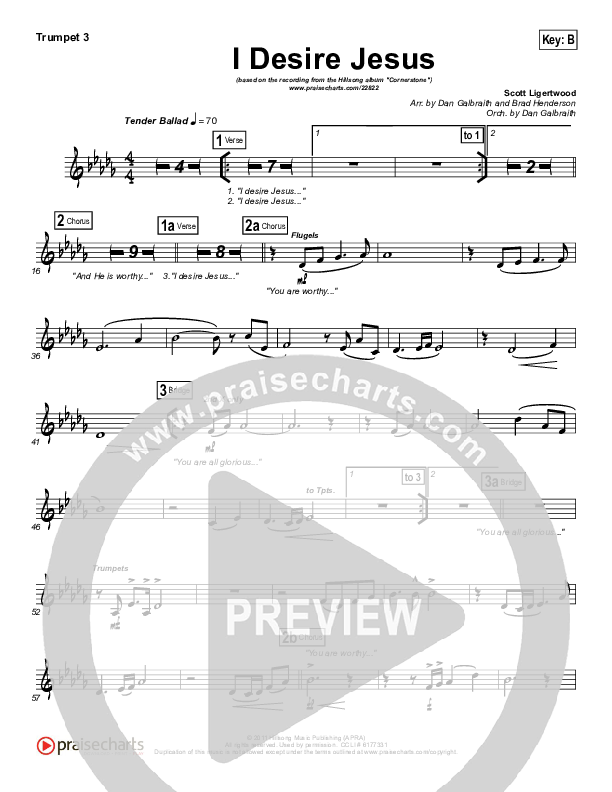 I Desire Jesus Trumpet 3 (Hillsong Worship)