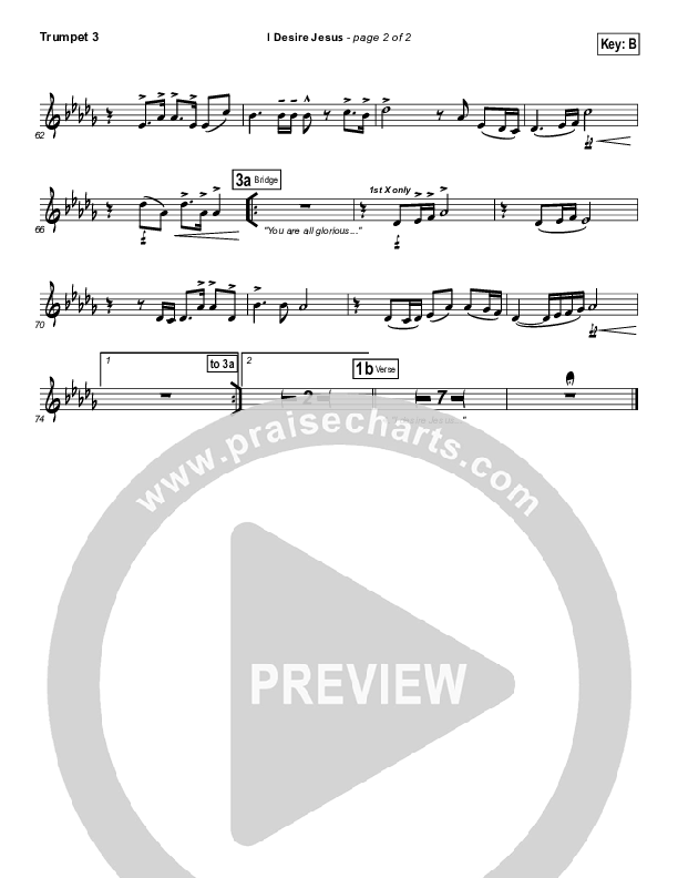 I Desire Jesus Trumpet 3 (Hillsong Worship)