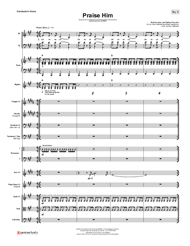 Praise Him Conductor's Score (Hillsong Worship)