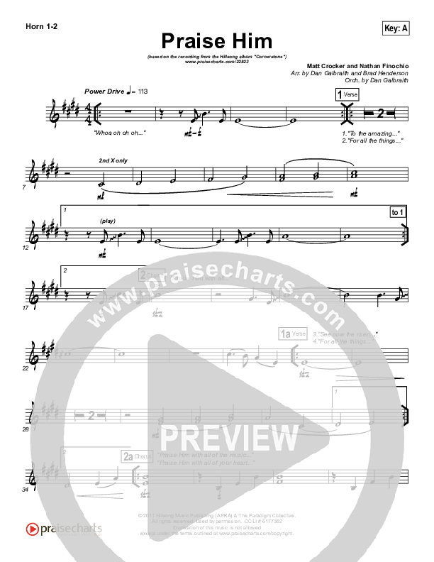 Praise Him Brass Pack (Hillsong Worship)