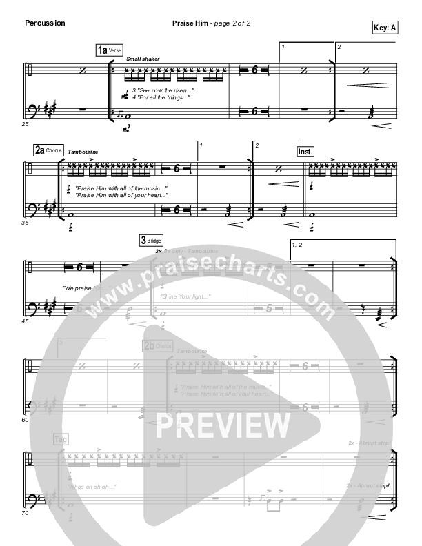 Praise Him Percussion (Hillsong Worship)