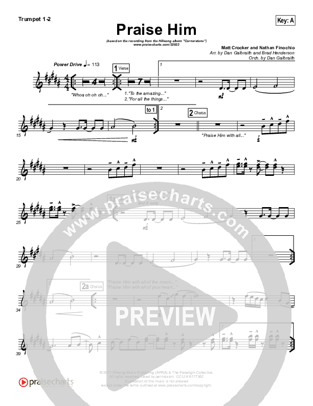 Praise Him Trumpet 1,2 (Hillsong Worship)