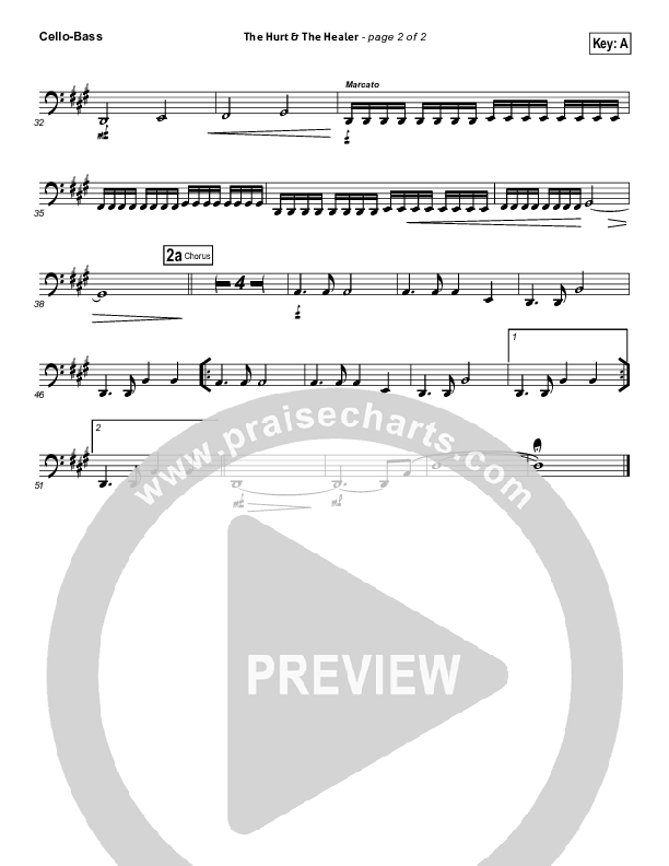 The Hurt And The Healer Cello/Bass (MercyMe)