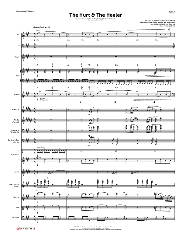 The Hurt And The Healer Conductor's Score (MercyMe)