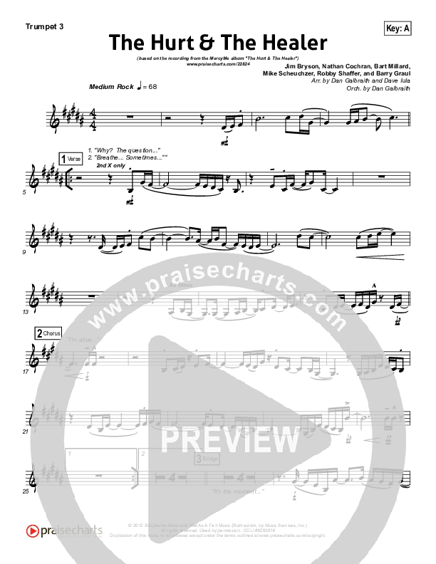 The Hurt And The Healer Trumpet 3 (MercyMe)