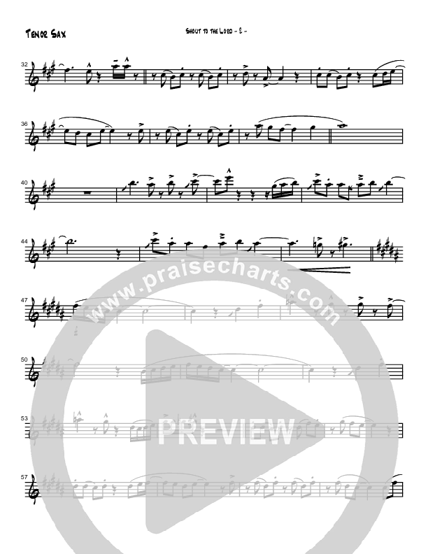 Shout To The Lord Tenor Sax 2 (Brad Henderson)