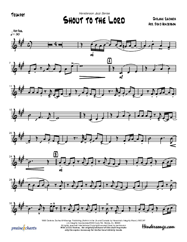 Shout To The Lord Trumpet (Brad Henderson)