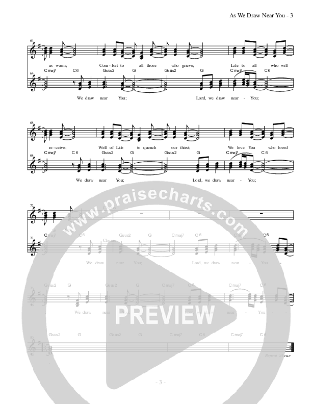 As We Draw Near You Lead Sheet (Heart Of The City)