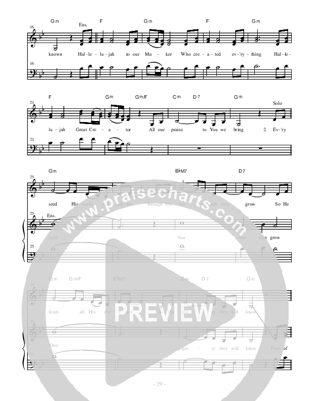 Great Creator Lead Sheet (Heart Of The City)