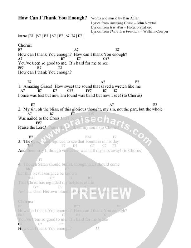 How Can I Thank You Enough Chords & Lyrics (Heart Of The City)