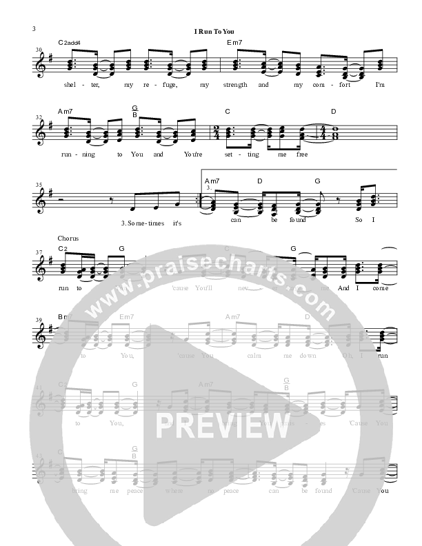 I Run To You Lead Sheet (Heart Of The City)