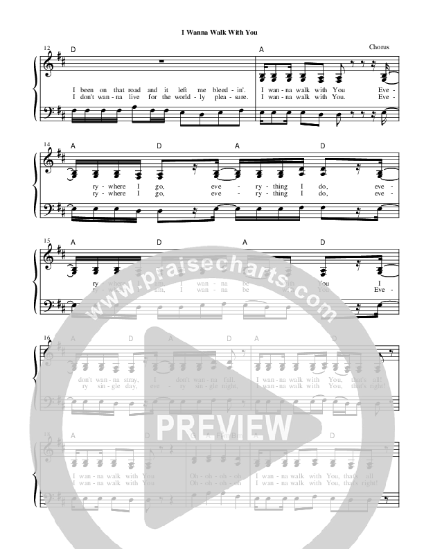 I Wanna Walk With You Lead Sheet (Heart Of The City)