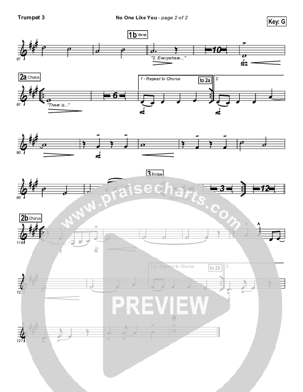 No One Like You Trumpet 3 (David Crowder / Passion)