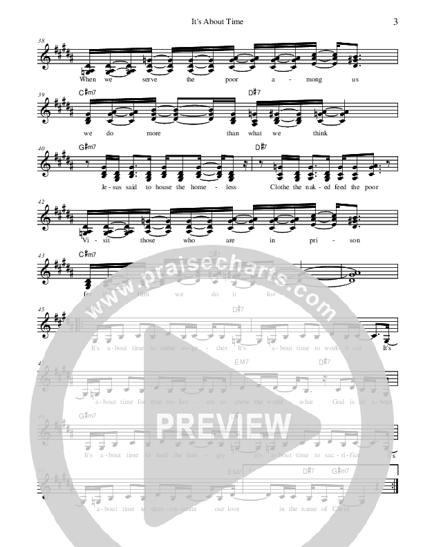 It's About Time Lead Sheet (Heart Of The City)