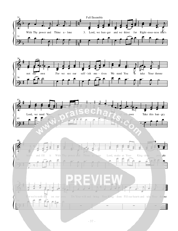 Kingdom Prayer Lead Sheet (Heart Of The City)