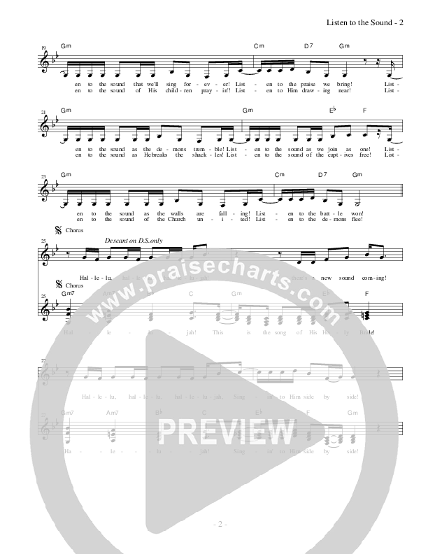 Listen To The Sound Lead Sheet (Heart Of The City)