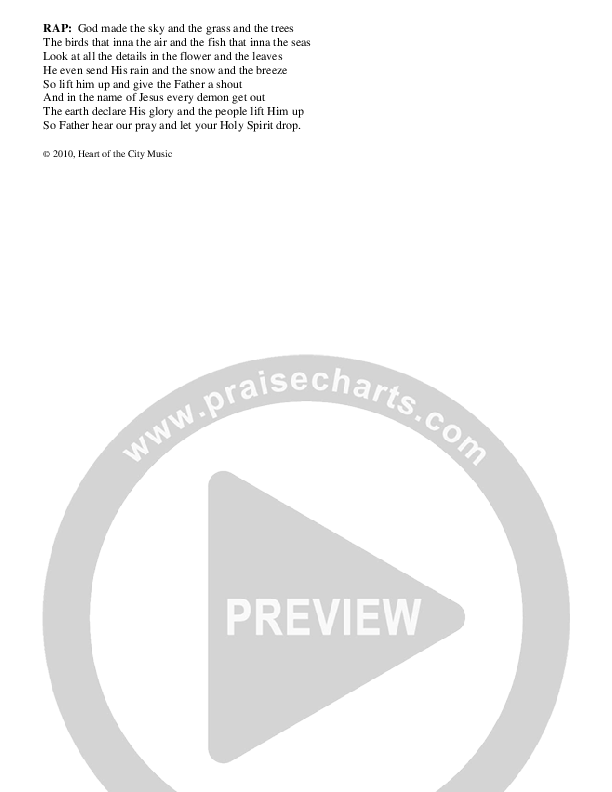 One True God Chord Chart (Heart Of The City)